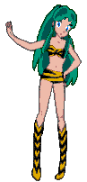 a gif of Lum dancing